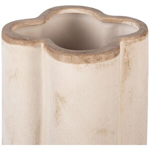 Vaso in ceramica Clayre & Eef 6CE2416L Ø 16 cm x H 36 cm Beige-Verde