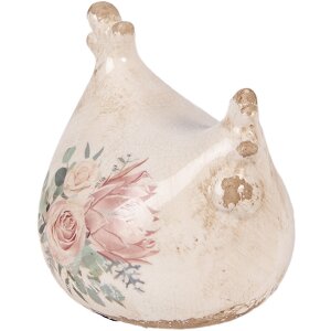 Decorazione Gallina Clayre & Eef Beige Rosa 12x11x13 cm
