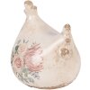 Decorazione Gallina Clayre & Eef Beige Rosa 12x11x13 cm