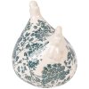 Decorazione Gallina in ceramica Clayre & Eef Beige-Verde 12x11x13 cm