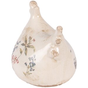 Decorazione Pollo Clayre & Eef Beige Rosa 12x11x13 cm