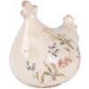 Decorazione Pollo Clayre & Eef Beige Rosa 12x11x13 cm