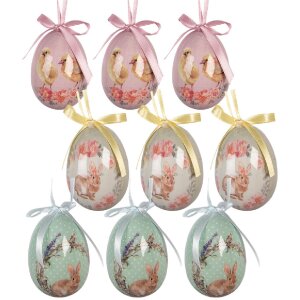 Decorazione a sospensione uovo Clayre & Eef Set da 9...