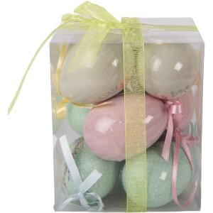 Decorazione a sospensione uovo Clayre & Eef Set da 9...