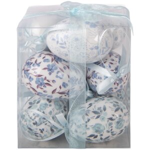 Set di 9 appendi uovo Clayre & Eef Bianco e Blu...