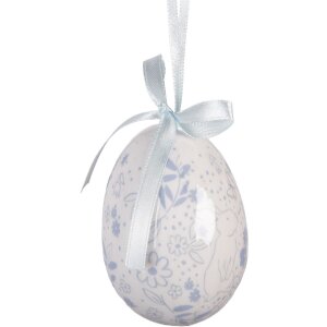 Set di 9 appendi uovo Clayre & Eef Bianco e Blu Ø 5x8 cm