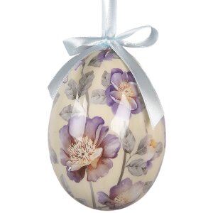 Set da 6 decorazioni a sospensione a forma di uovo Clayre & Eef Ø 7x10 cm