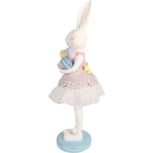 Decorazione coniglio Clayre & Eef Bianco-Viola 18x17x54 cm