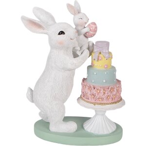 Decorazione coniglio Clayre & Eef Bianco 21x10x27 cm
