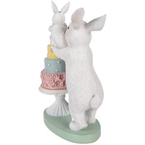 Decorazione coniglio Clayre & Eef Bianco 21x10x27 cm