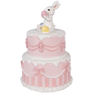 Decorazione torta Clayre & Eef 6PR5947 bianco e rosa...