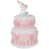 Decorazione torta Clayre & Eef 6PR5947 bianco e rosa Ø 18x28 cm