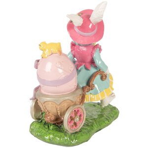 Decorazione con coniglio Clayre & Eef Bianco-Verde 19x11x23 cm