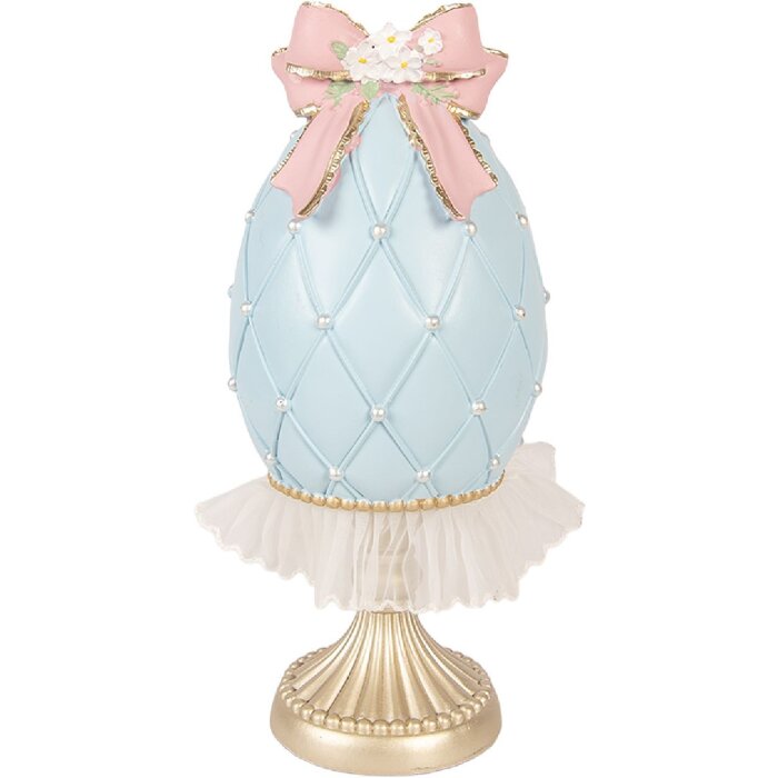 Decorazione Uovo Blau-Gold Clayre & Eef Ø 12x28 cm