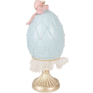 Decorazione Uovo Blau-Gold Clayre & Eef Ø 12x28 cm