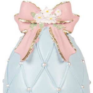 Decorazione Uovo Blau-Gold Clayre & Eef Ø 12x28 cm