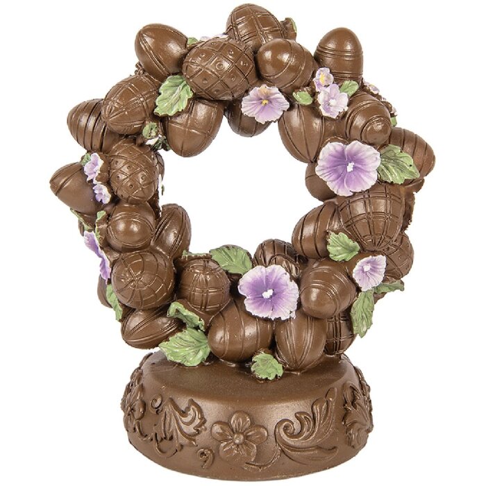 Decorazione uova Clayre & Eef Ton marrone-verde 17x11x19 cm