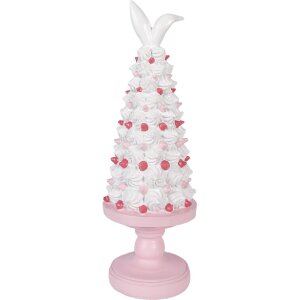 Decorazione torta Clayre & Eef Ø 14x39 cm Rosa-Bianco