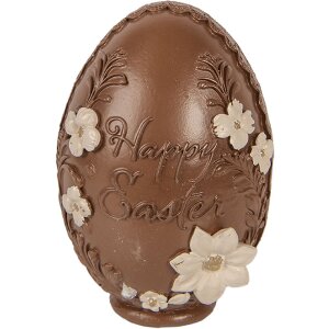 Decorazione uovo Clayre & Eef 6PR6012 marrone-bianco Ø 9x13 cm