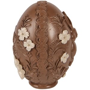 Decorazione uovo Clayre & Eef 6PR6012 marrone-bianco Ø 9x13 cm