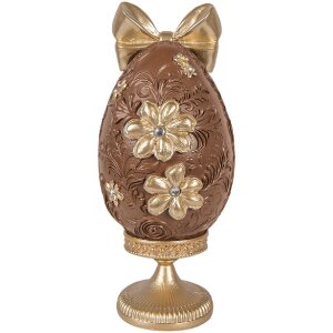 Decorazione a forma di uovo Clayre & Eef 10x9x21 cm Marrone-Gold