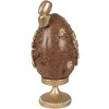 Decorazione a forma di uovo Clayre & Eef 10x9x21 cm Marrone-Gold