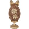 Decorazione a forma di uovo Clayre & Eef 10x9x21 cm Marrone-Gold