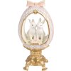 Decorazione uovo con coniglietto Clayre & Eef Bianco-Gold 17x12x31 cm