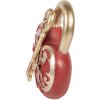 Decorazione Cuore con Chiave Clayre & Eef Rosso Oro 22x9x30 cm