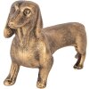 Decorazione cane Clayre & Eef tono marrone-bronzo 14x4x8 cm