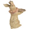 Decorazione coniglio con ciotola Clayre & Eef beige oro 31x20x33 cm