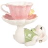 Decorazione coniglietto Clayre & Eef 20x14x17 cm Bianco-Rosa