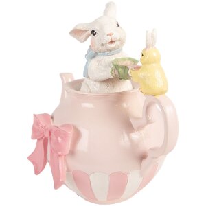 Decorazione con coniglio Clayre & Eef bianco e rosa...