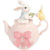 Decorazione con coniglio Clayre & Eef bianco e rosa 20x14x20 cm
