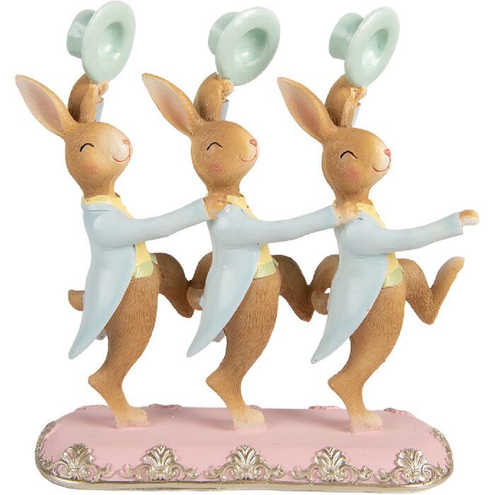 Decorazione coniglio marrone-blu Clayre & Eef 23x8x25 cm