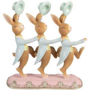 Decorazione coniglio marrone-blu Clayre & Eef 23x8x25 cm