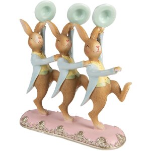 Decorazione coniglio marrone-blu Clayre & Eef 23x8x25 cm