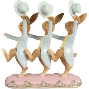 Decorazione coniglio marrone-blu Clayre & Eef 23x8x25 cm