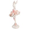 Decorazione Coniglio Clayre & Eef 16x16x35 cm Bianco Rosa