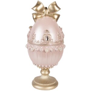 Decorazione uovo Clayre & Eef 6PR5950 Ø 15x31 cm Rosa-Gold