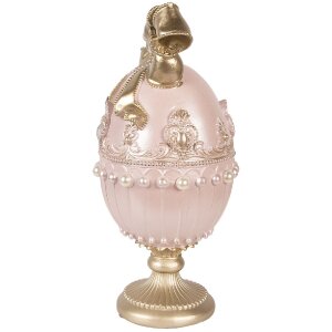 Decorazione uovo Clayre & Eef 6PR5950 Ø 15x31 cm Rosa-Gold