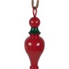 Decorazione a sospensione per Natale Clayre & Eef Ø 8x41 cm Rosso-Verde in Metallo