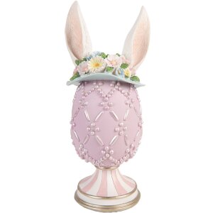 Decorazione uovo Clayre & Eef violettocarico-bianco...