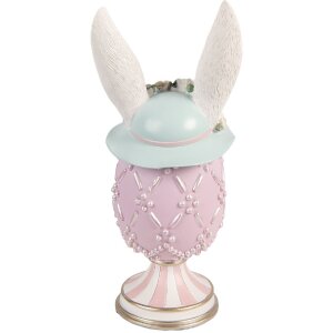 Decorazione uovo Clayre & Eef violettocarico-bianco Ø 13x30 cm