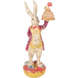 Decorazione coniglio con torta Clayre & Eef Beige...