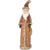 Decorazione di Natale Babbo Natale Clayre & Eef Rosso-Oro 4x3x12 cm