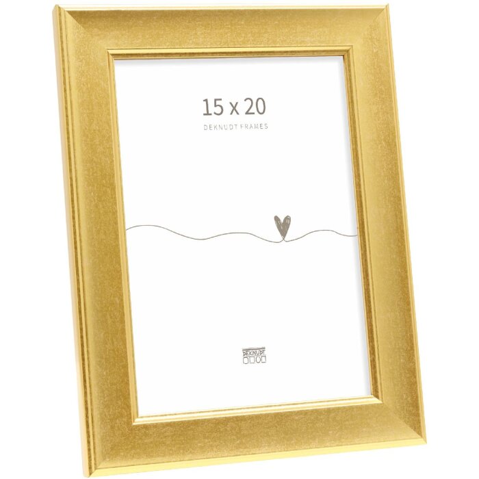 Cornice per foto Deknudt S244 Oro 15x20 cm con profilo a becco di pavone