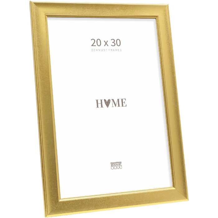 Cornice per foto Deknudt S244 oro 20x30 cm con profilo a rilievo e supporto da appoggio