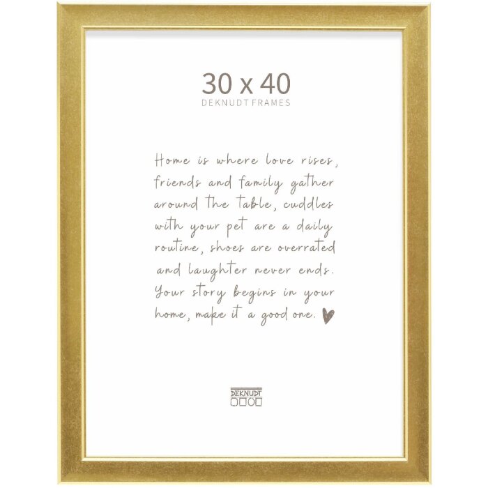 Cornice per foto Deknudt S244 oro 30x40 cm con profilo a becco di rondine e effetto legno