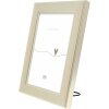 Cornice per foto Deknudt S244 Argento 30x40 cm medio spessore profilo intagliato effetto legno vetro trasparente